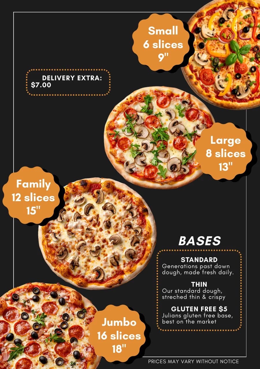 Centrepoint menu page 2