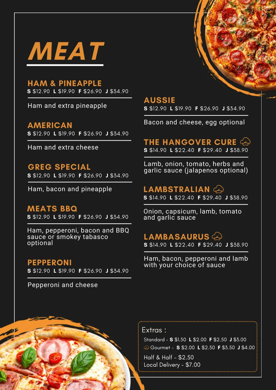Centrepoint menu page 5