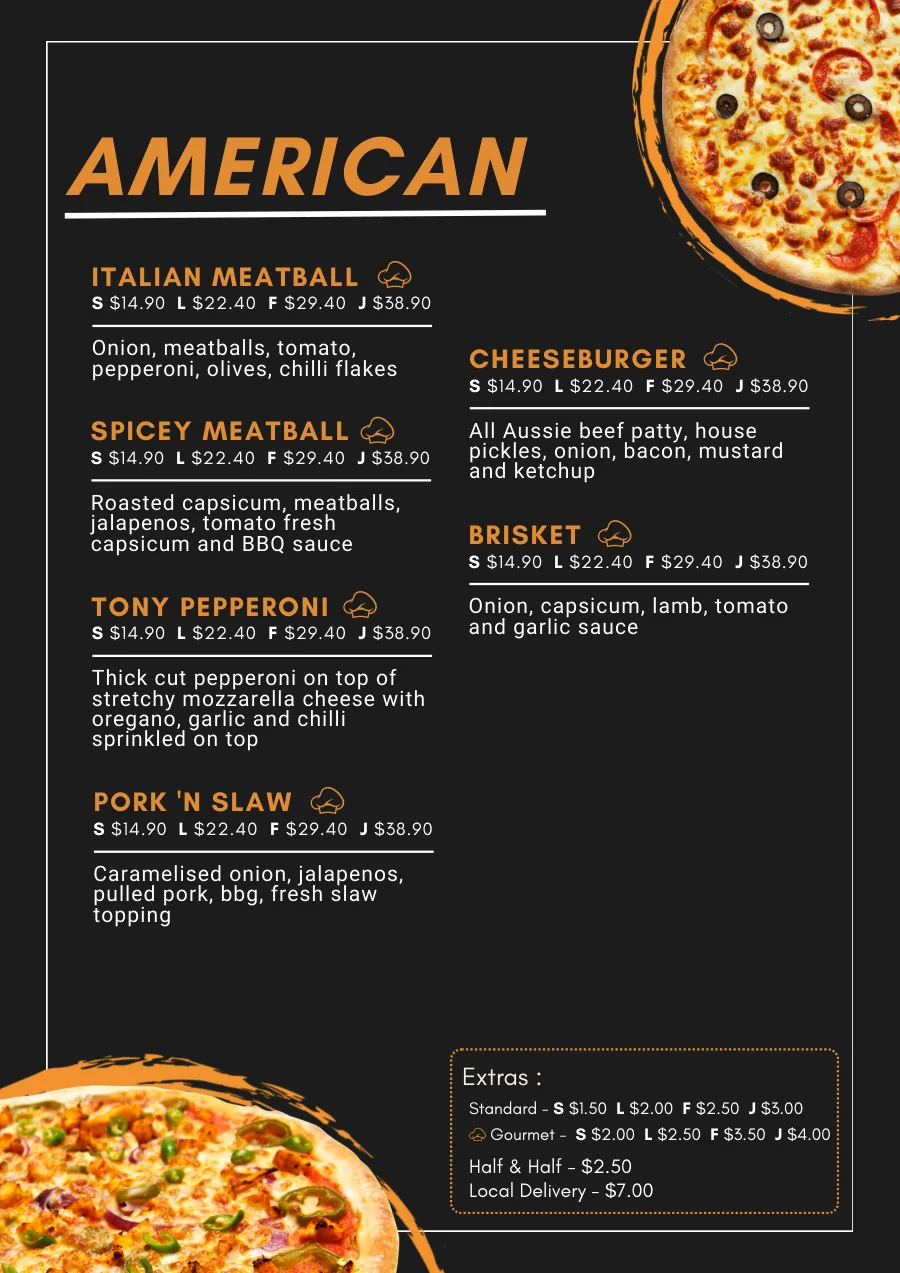 Centrepoint menu page 6