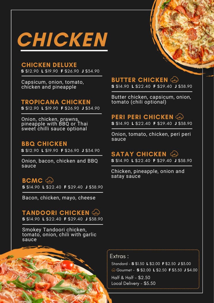 Centrepoint menu page 8